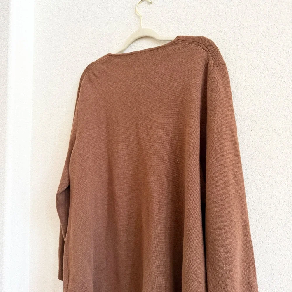 J.Crew Giselle Sweaterblazer in Heather Walnut Brown Merino Wool Blend Cardigan‎